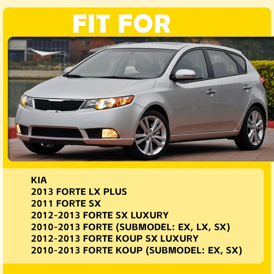 Manija de puerta exterior delantera trasera lado del conductor pasajero se adapta a Kia Forte X 2010-2013 Foto 3 de 4