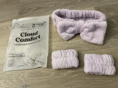 Lilac Purple Cloud Comfort Headband & Wristband Set Cozy Corner Crafts