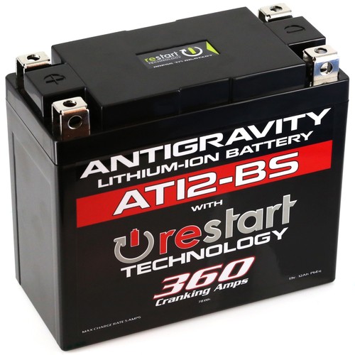 Antigravity AT12BS-RS Lithium Battery RE-START Replaces YT12-BS YT14-BS