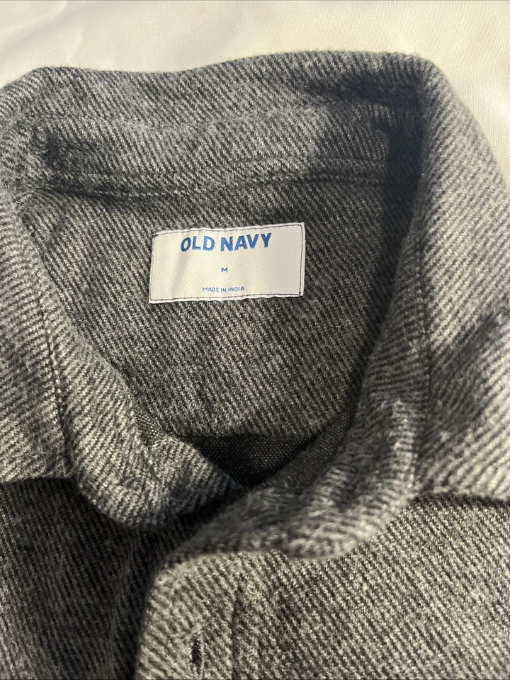 Camisa de franela suave Old Navy para hombre - talla M - gris - ajuste regular Foto 2 de 4