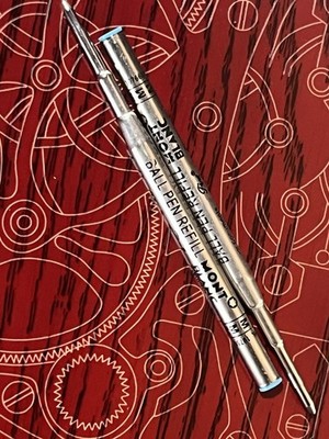MONT BLANC STILL-BALL POINT PEN REFILL - BLUE , MADE IN GERMANY - SET OF 2