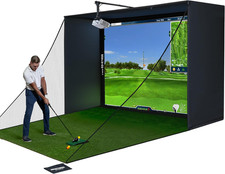 Complete Golf Simulator Enclosure Package 4K-Ready Impact Screen with Blackout