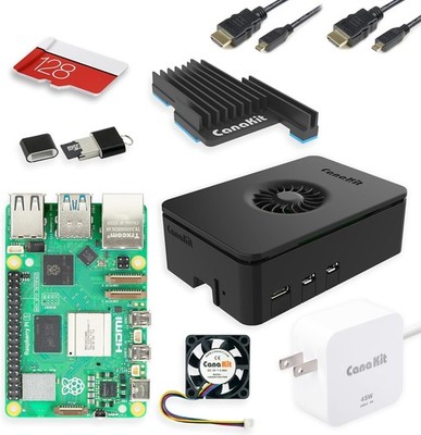 CanaKit Raspberry Pi 5 Starter Kit PRO - Turbine Black (128 GB) (16 GB RAM)