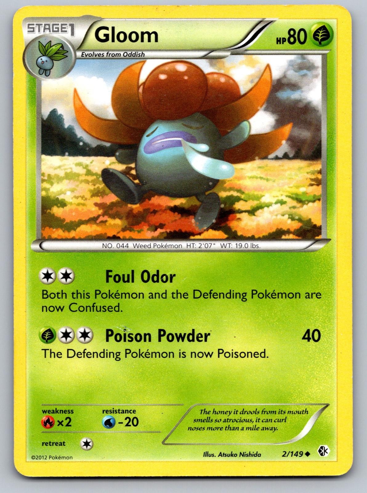 Gloom 2/149 Uncommon Boundaries Crossed Pokemon Heavily Played