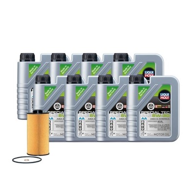 8L Liqui Moly Special Tec AA 5W-30 Wix Oil Change Kit for BMW 540i M60 3.0/4.0L