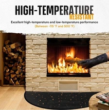 Fireproof Fireplace Hearth Mat 46"x26"