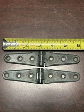 (2) Vintage Bronze 6” Perko Hatch Hinge Strap, Straps, Marine Sailboat Gear