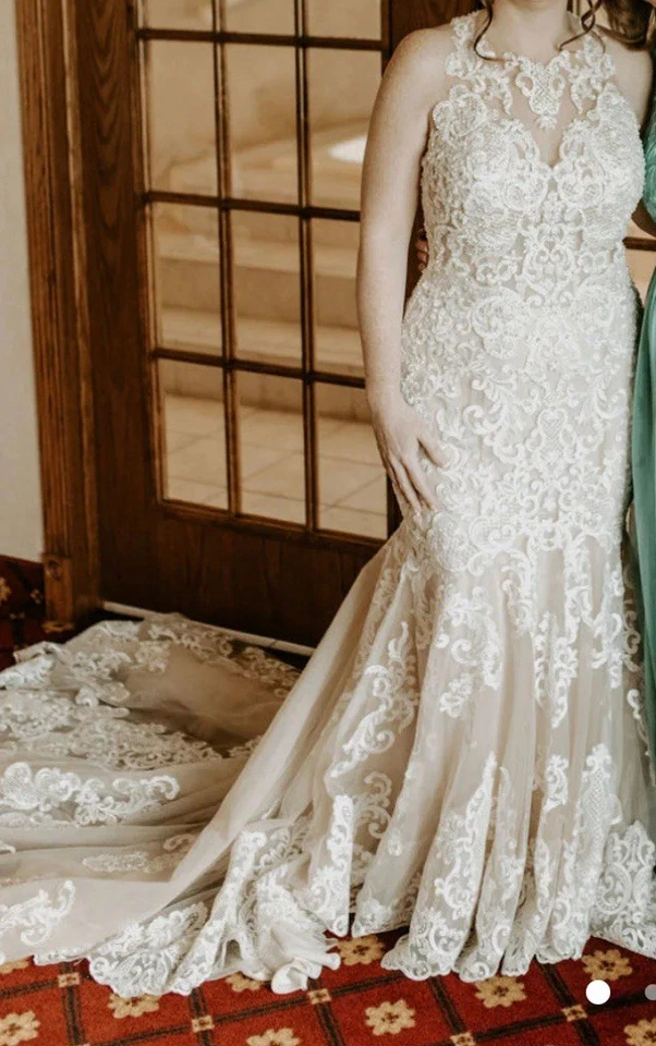 Mori Lee petronella 2024 size 8 wedding gown / dress Ivory - Image 3 of 4