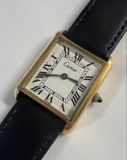 Rare Cartier Pre-Must Tank LM Early 1970s Manual-Wound Bullet Crown [Vintage]