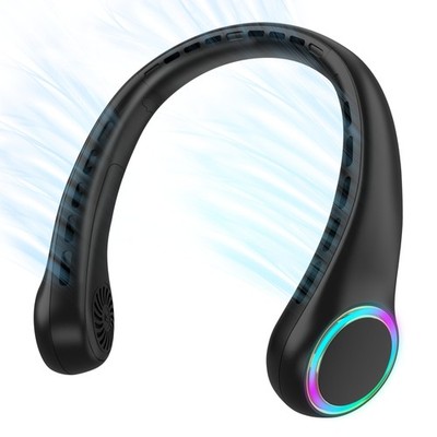 ITSHINY Tragbarer Lüfter für Hals, leiser Mini USB klein 260 mm x 180 mm, schwarz 