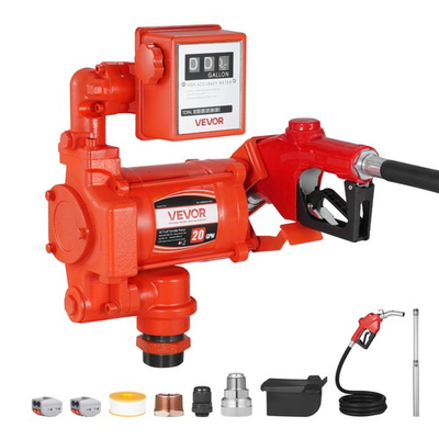 #ad VEVOR Fuel Transfer Pump 110V Electric Oil Pump 20 GPM with Meter Fuel Nozzle $389.90