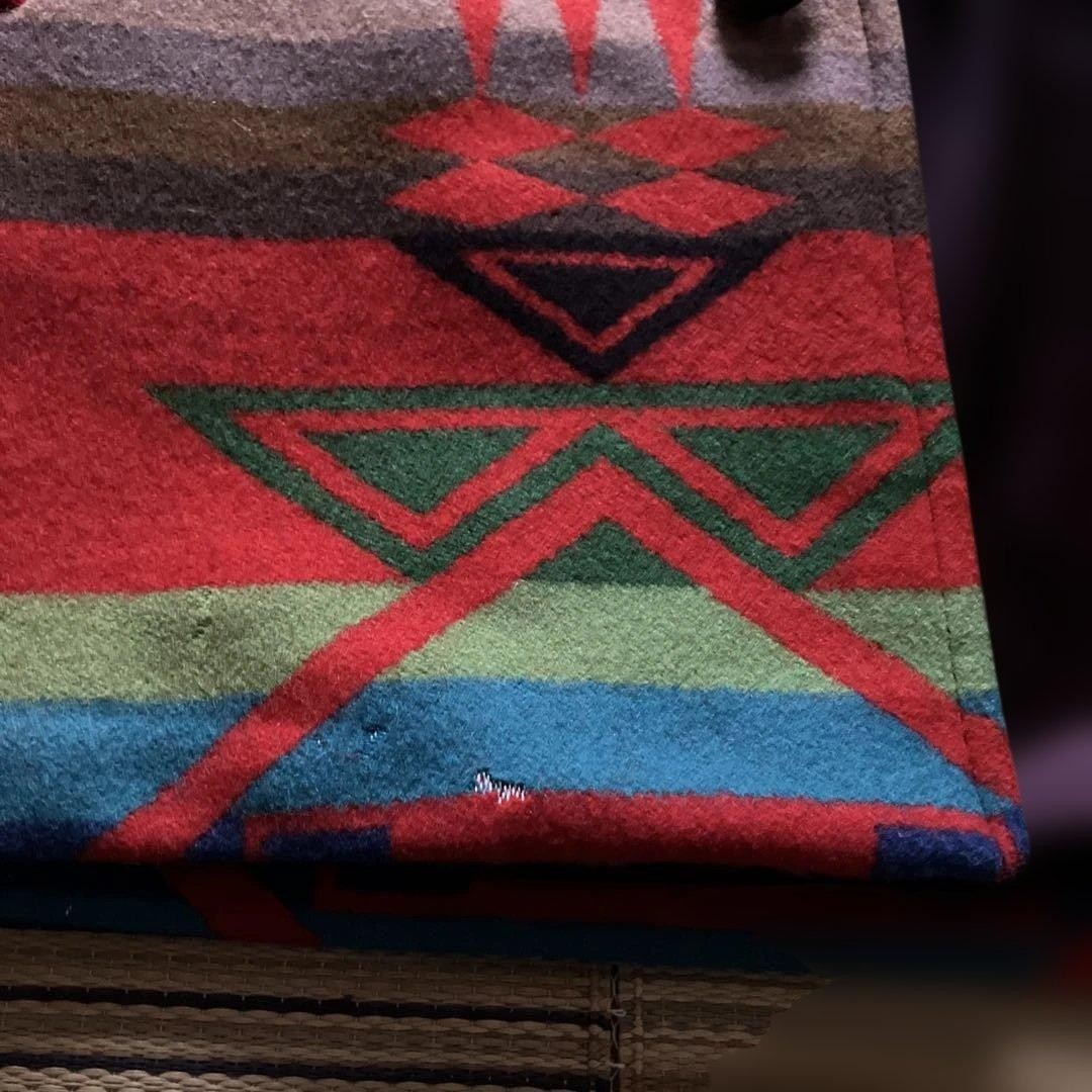 Pendleton Wool Coat 40 Geometric Pattern Multi-Co… - image 5