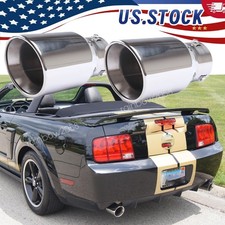 Pairs Exhaust Pipes Car For 2007 Ford Mustang Shelby Rear Throat Muffler 38-76mm