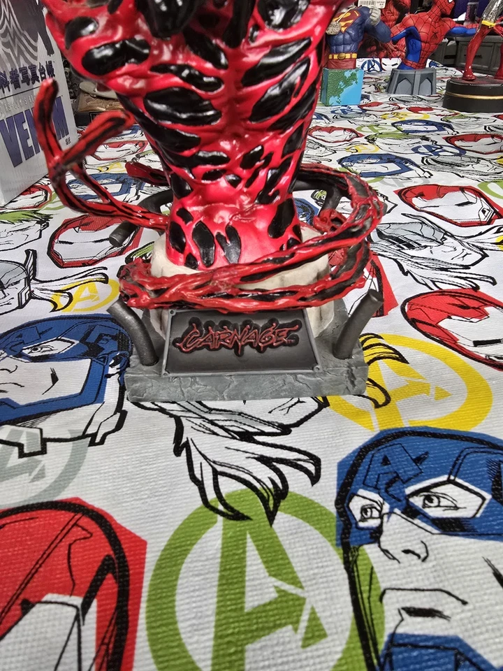 Marvel Carnage 2002 Art Asylum Rogues' Gallery Resin Bust Diamond Select - Image 4 of 4