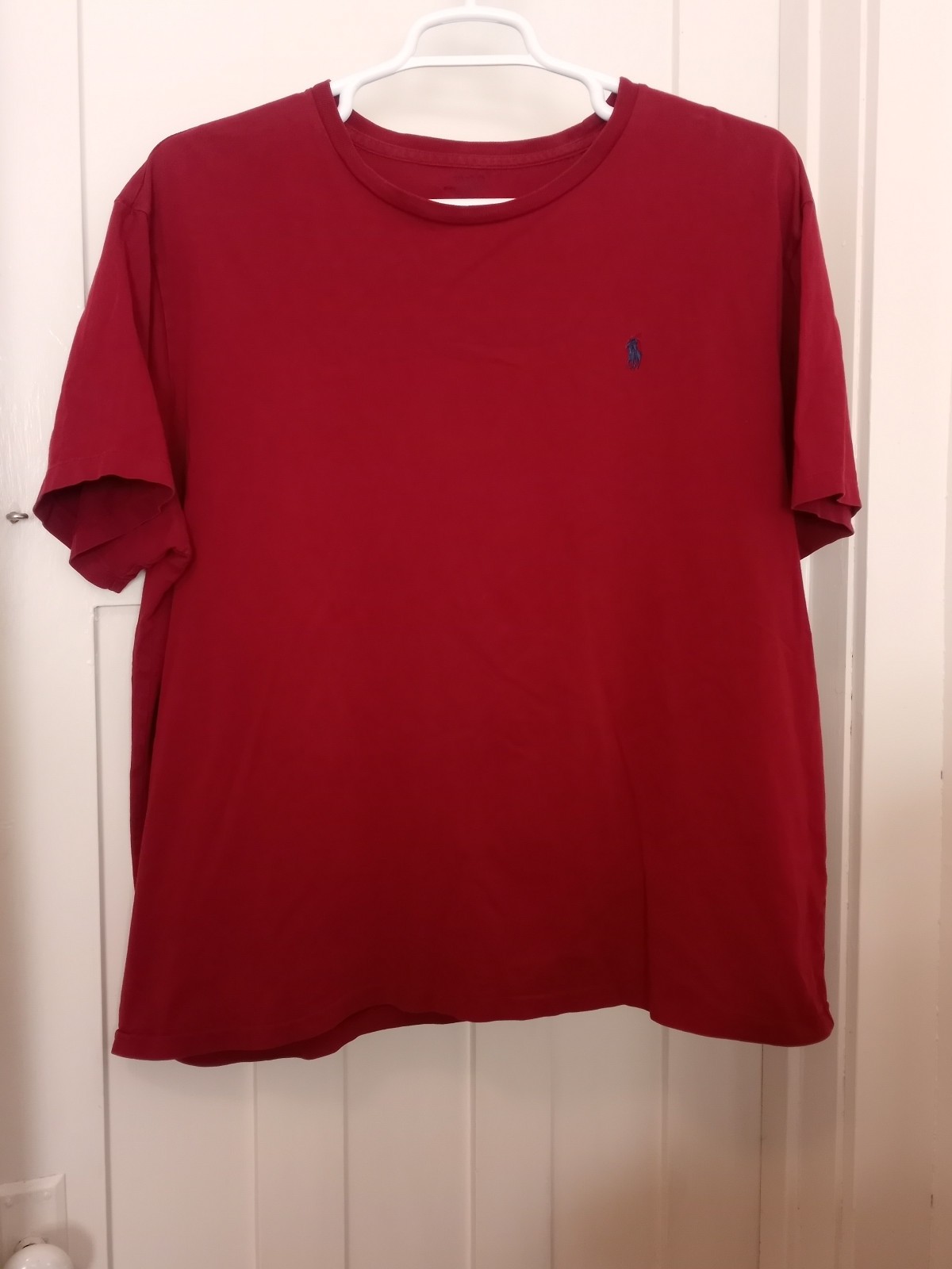 Polo Ralph Lauren T Shirt Uomo Taglia XXL TTG Rosso Manica Corta Pony