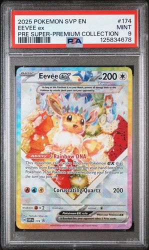 Pokémon PSA 9 Eevee EX SVP 174 Ultra Rare SPC Promo 2025 Prismatic Evolutions