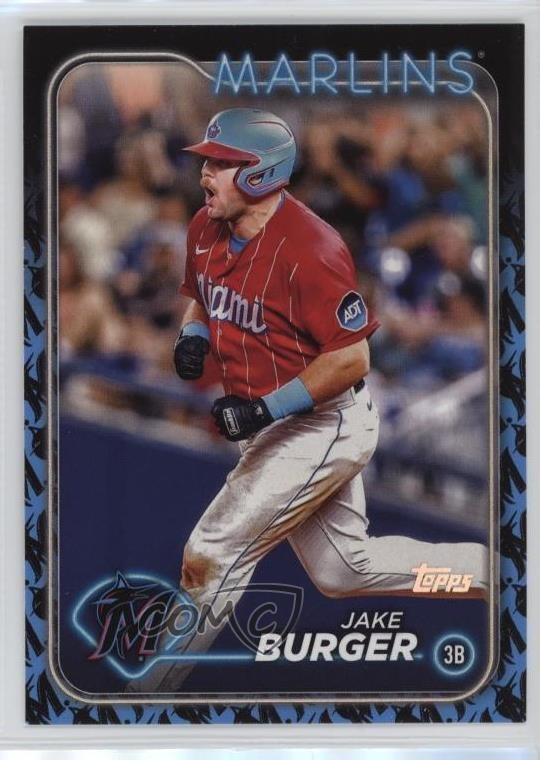 2024 Topps Series 1 Team Color Border Jake Burger #125 1b1g