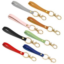 8pcs Wristlet Strap for Keys,Leather Wrist Keychain Lanyard, Wristlet Key Chain