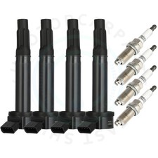 4x Ignition Coils & Spark Plugs For Toyota Camry L4 Sequoia Lexus GX460 V8 UF487
