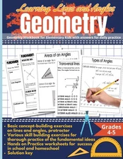 Learning Lines and Angles in Geometry: Geometry Workbook for elementary kids in