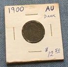 1900 indian head penny cent AU