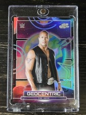 2026 Topps WWE Chrome Cosmic Geocentric Short Print SSP Case Hit #GC-10 THE ROCK