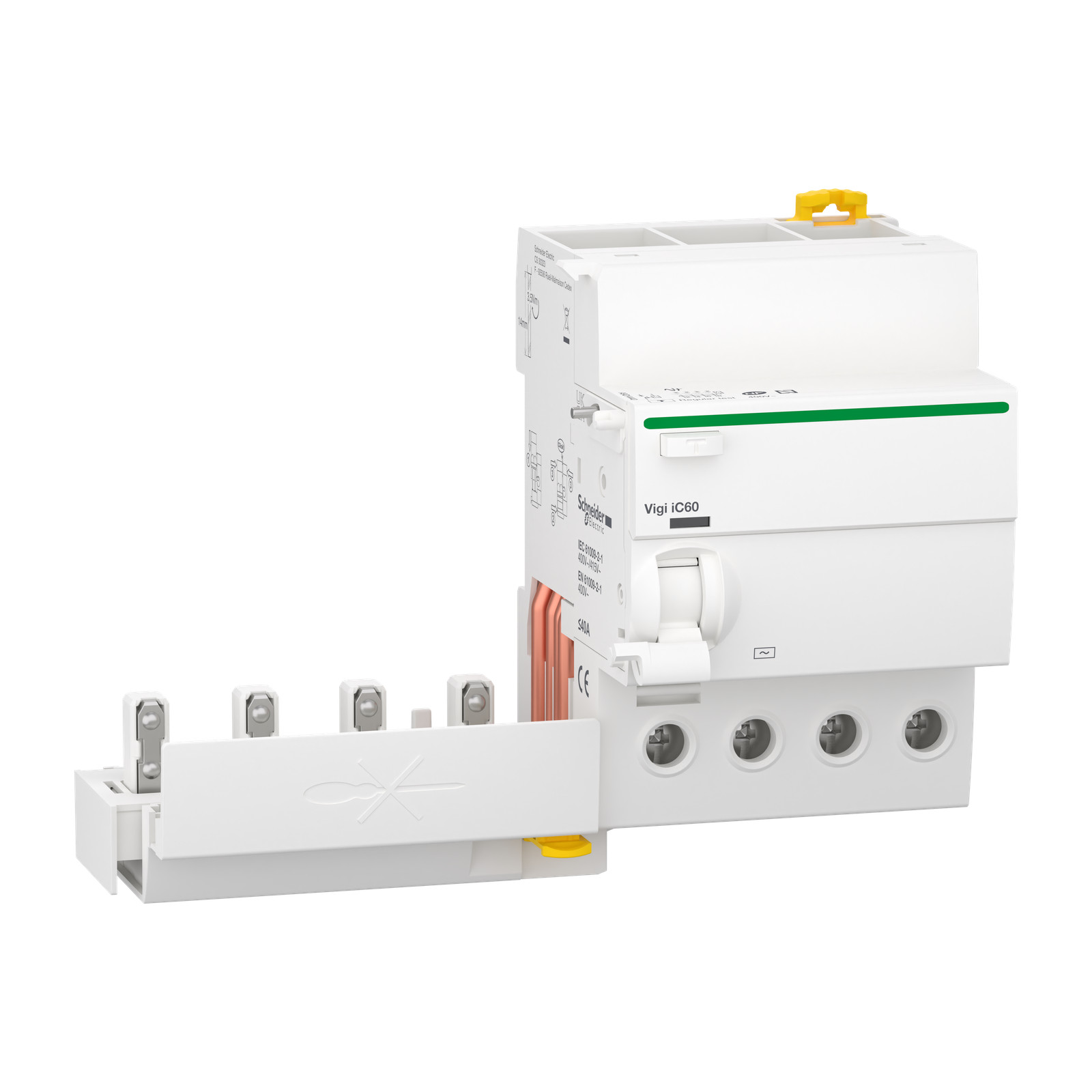 Bloc différentiel Acti9 Vigi iC60 Schneider 4P 40A 300mA Type AC