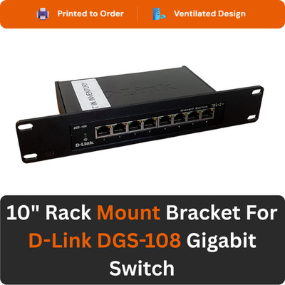 10in Rack Mount 1U for DGS-108 D-Link Gigabit Network Switch