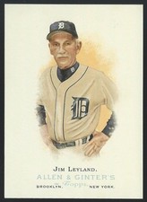 2006 Topps Allen &amp; Ginter #295 Jim Leyland Mgr. Baseball Card HOF Detroit Tigers