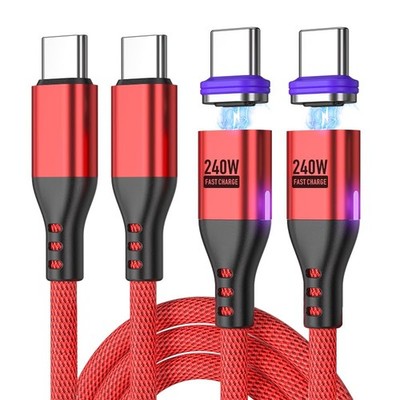 240W Magnetic Charging Cable USBC to USB Data Cable Magnetic Fast Charger Cab...