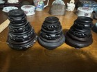 Lots Of 10 Pieces Vintage Chinese Round Wooden Table Display Stands — photo 1
