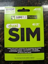 Simple Mobile BYOP SIM Card for Unlocked GSM Android & iPhone 5+