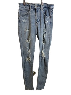 Levis 721 Jeans Womens Sz 27x30 (27x28) High Rise Skinny Distressed Medium Wash