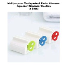  3 Pack Multipurpose Toothpaste  Facial Cleanser Squeezer Dispenser Holders