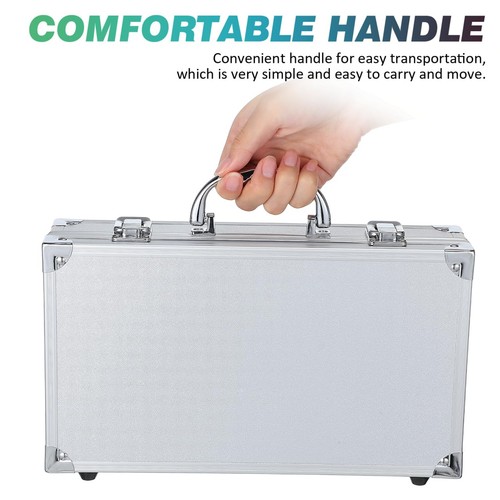 Aluminum Alloy Toolbox Small Makeup Case Portable Medicine Storage Tools Cont... - Afbeelding 6 van 9
