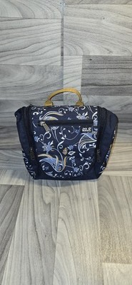 Jack Wolfskin Caddie unisex wash bag in a midnight blue all over pattern