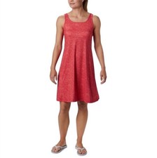 Columbia Freezer III Red Wave Tank Dress Size S