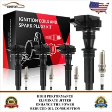 Ignition Coils & Iridium Spark Plugs for Jaguar XE 2018 2019 2020 2.0L L4