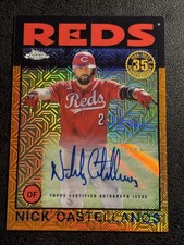 2021 Topps Series 2 NICK CASTELLANOS 1986 Orange Mojo Refractor Auto /25 JA202