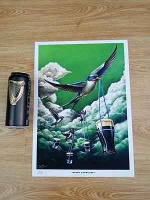 GUINNESS Jordan Breen signiertes Werbeplakat Mammy knows Best