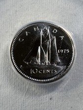 1975 Canada 10 Cents Proof Like Coin Graded MS 68 by ANACS