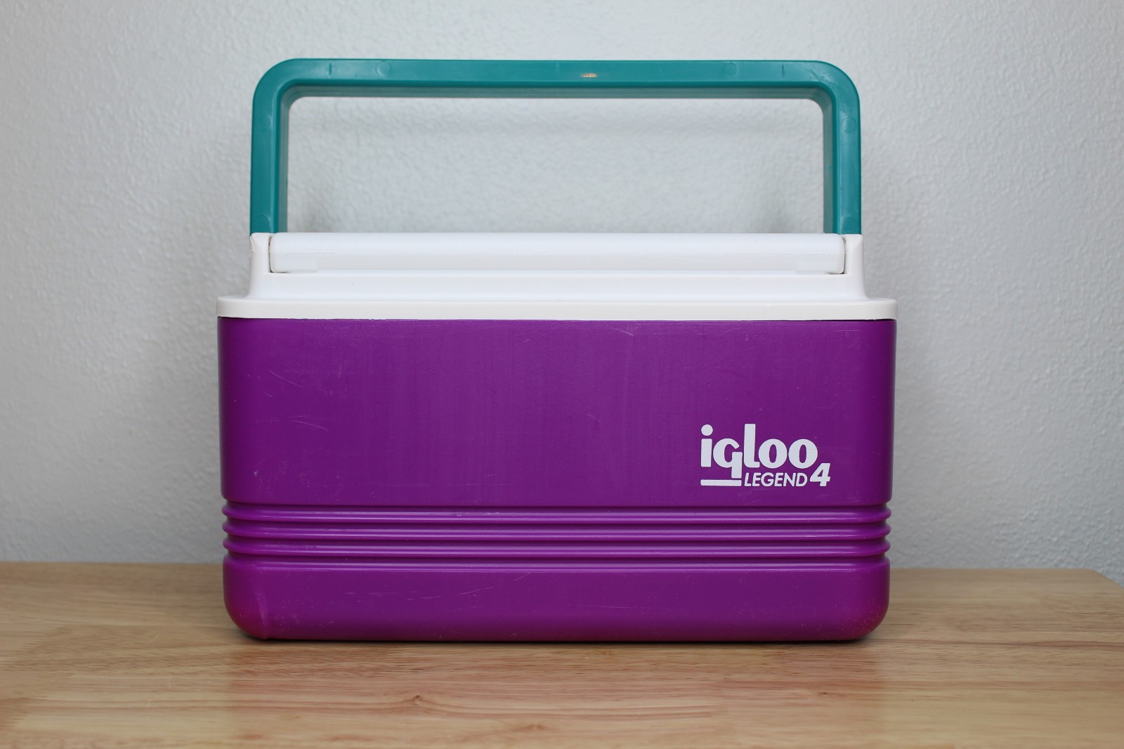 &ndash; Purple/teal &ndash; Vintage 1995 Lunch Cooler &ndash; Hard Shell