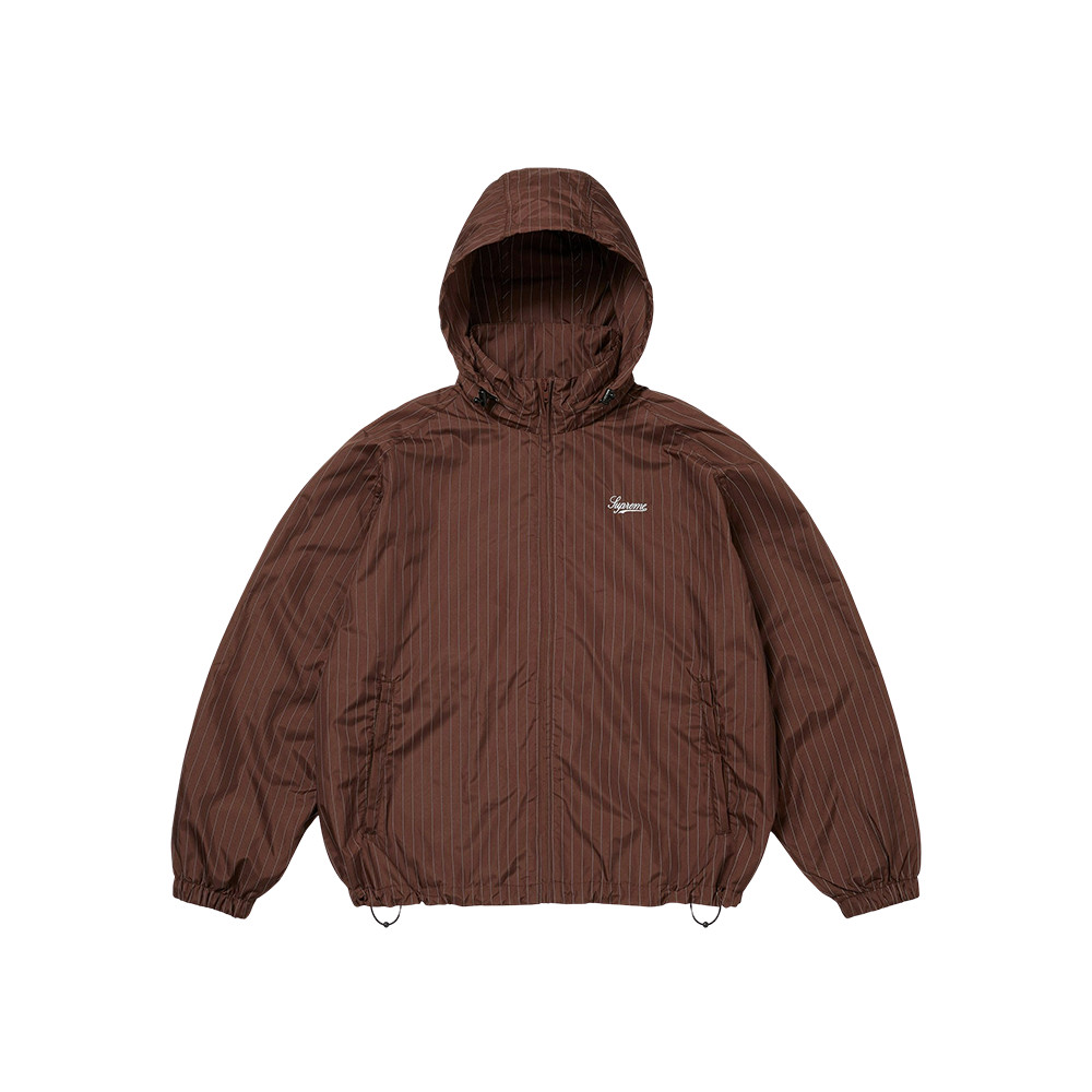 Supreme Brown Reflective Pinstripe Track Jacket 24FW