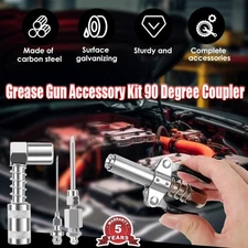 Grease Gun Accessory Kit 90 Degree Coupler Adapter Grease Needle Tips Dispenser