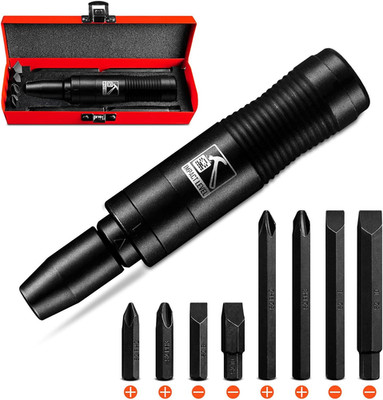 1/2 Inch Drive Impact Screwdriver Set, CR-V, Hand Manual Reversible Impact Drive