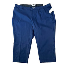Catherines Stretch Navy Blue Plus Size 26W The Universal Pant Capri Women's NWT