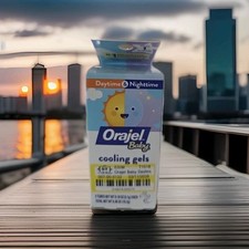Orajel Baby DAYTIME NIGHTTIME Cooling Gels for Teething, DRUG-FREE 03/2027