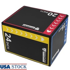 Durable Foam Plyometric Jumping Box Non-Slip Exercise Training Fitness Equipment