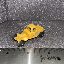 Vintage Tootsie Toy Hot Rod Roadster Yellow Made In USA 2" Long G481