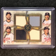 2025 Museum Baseball BUXTON CORREA LEWIS LEE Primary Pieces Quad Relic Gold 9/49